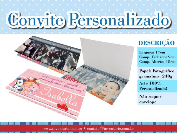 Convite com dobra
