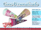 Lembrancinha personalizada cone
